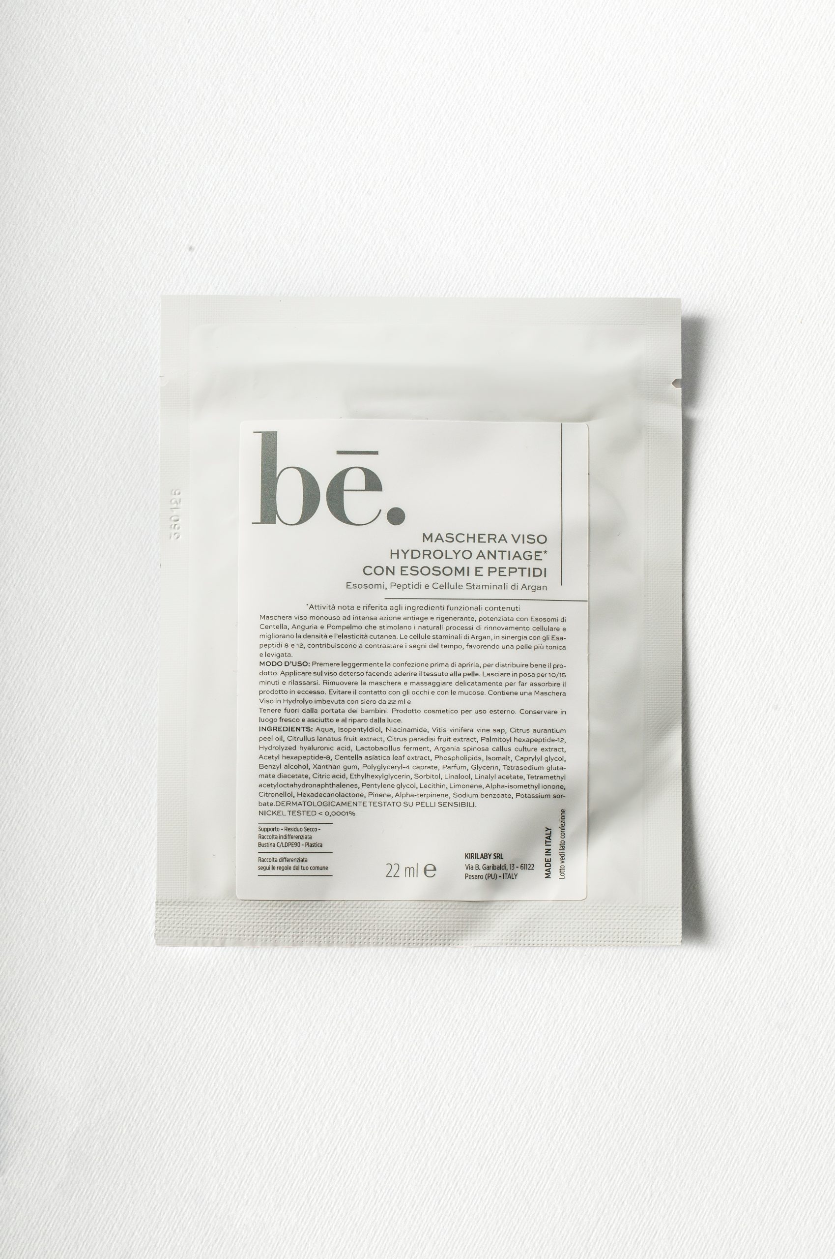 Pack maschera bē. antietà