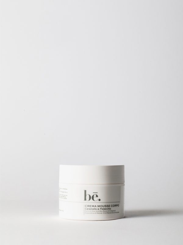 Texture spalmata Crema Mousse Corpo Caramello e Pistacchio morbida e cremosa